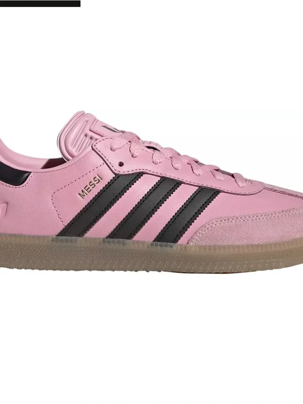 adidas Pink and Black Messi Samba Sneaker